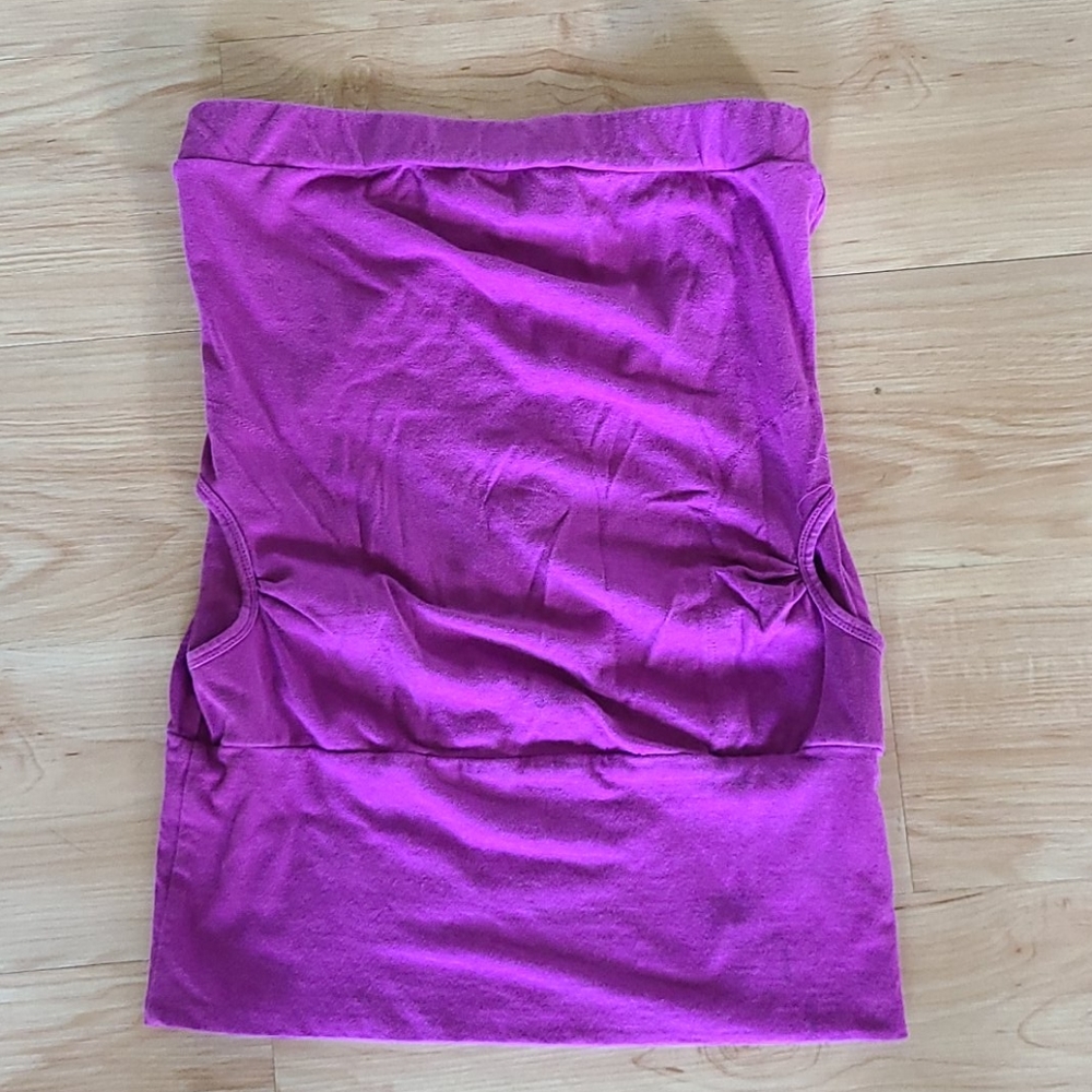 Body central purple tube top with pockets